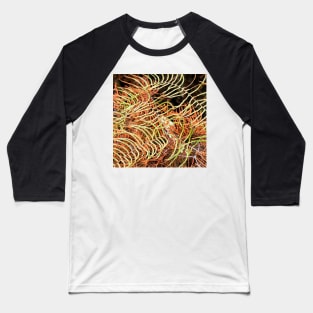 Patterned Fern Leaves and Branches Baseball T-Shirt